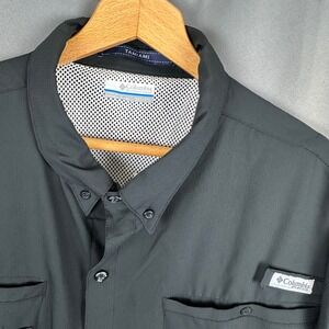 Columbia Men's PFG Tamiami II Short Sleeve Fishing Shirt Omni Shade Black 3XL